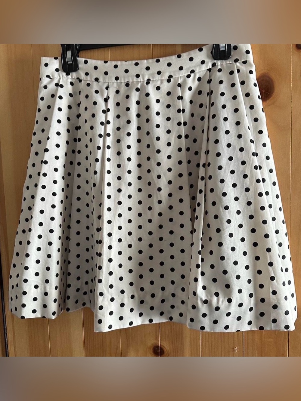 J. Crew White Polka Dot Skirt
